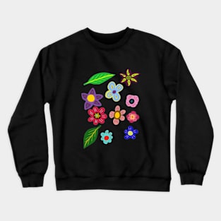 Colorful Flowers Crewneck Sweatshirt